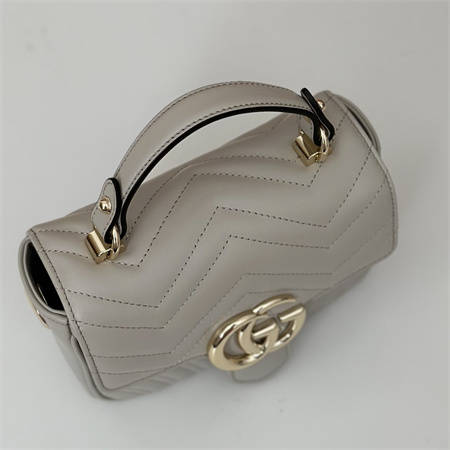 Gu.cci GG Marmont  MINI TOP HANDLE BAG Lt Grey 811238