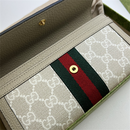 Gu.cci Ophidia Continental Wallet GG Supreme Canvas 523153