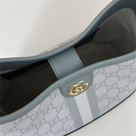 Gu.cci Ophidia GG Small Shoulder Bag Supreme Canvas Dusty Blue 781402
