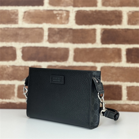 Gu.cci Super Mini Bag With GG Tag Black Leather 795488