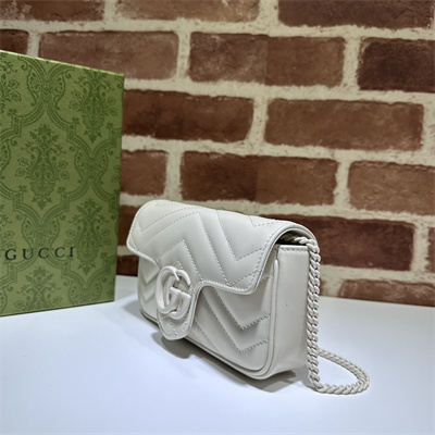 Gu.cci GG Marmont  Mini Bag White 476433