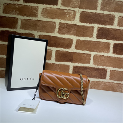 Gu.cci GG Marmont Mini Bag Brown 476433