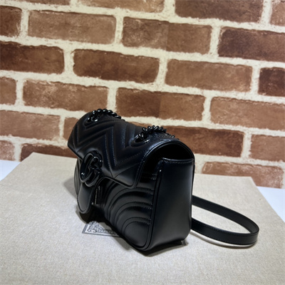 Gu.cci GG Marmont  Small  Shoulder Bag Black  446744
