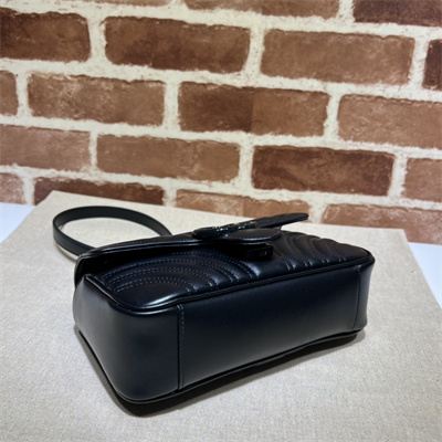 Gu.cci GG Marmont  Small  Shoulder Bag Black  446744