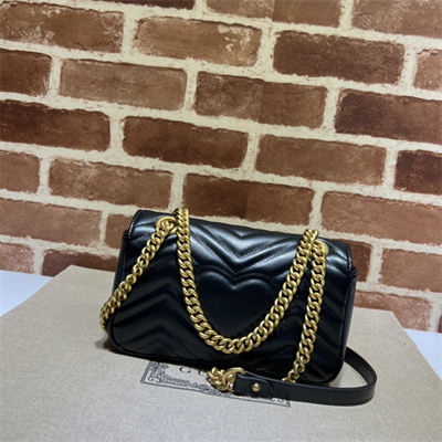 Gu.cci GG Marmont  Small Shoulder Bag Black 446744
