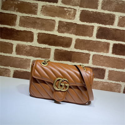 Gu.cci GG Marmont  Small  Shoulder Bag Brown 446744