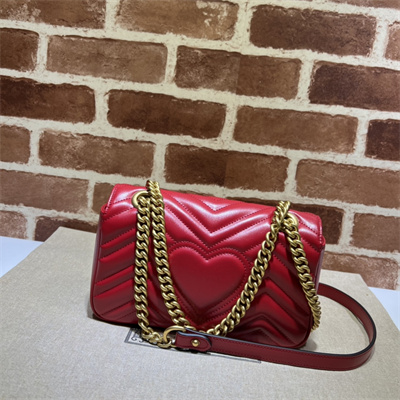 Gu.cci GG Marmont Small Shoulder Bag Red 446744