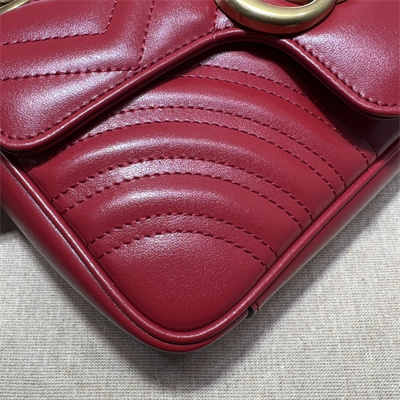 Gu.cci GG Marmont Small Shoulder Bag Red 446744