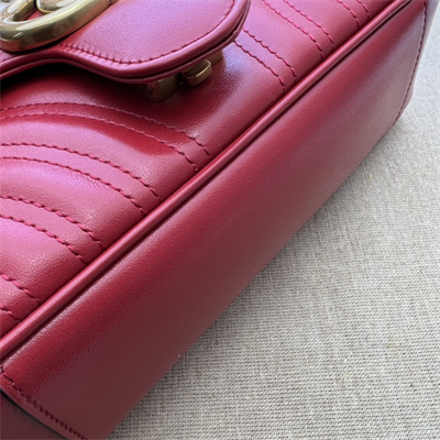 Gu.cci GG Marmont Small Shoulder Bag Red 446744