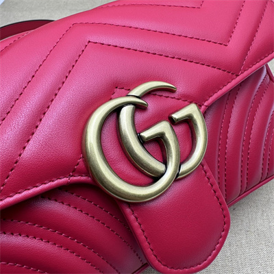 Gu.cci GG Marmont  Small  Shoulder Bag Red 446744