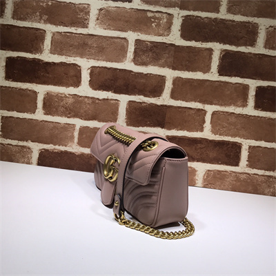 Gu.cci GG Marmont Small  Shoulder Bag Dusty Pink 446744