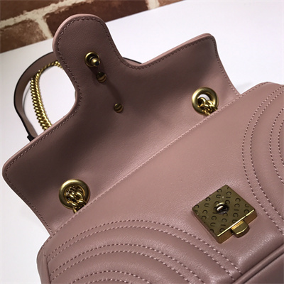 Gu.cci GG Marmont Small  Shoulder Bag Dusty Pink 446744