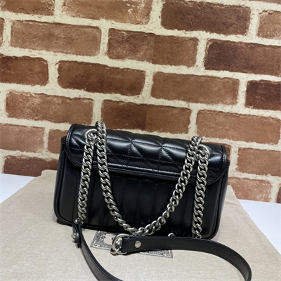 Gu.cci GG Marmont  Small  Shoulder Bag Black 446744