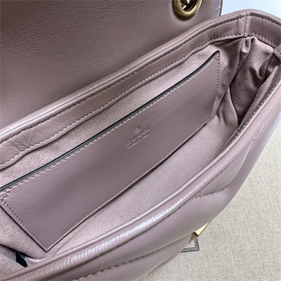 Gu.cci GG Marmont  Small Shoulder Bag Lambskin Dusty Pink 446744