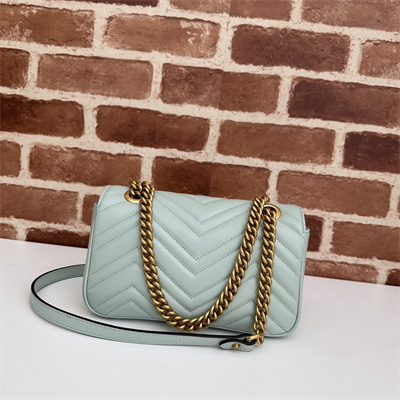 Gu.cci GG Marmont Small  Shoulder Bag Lt Green 446744
