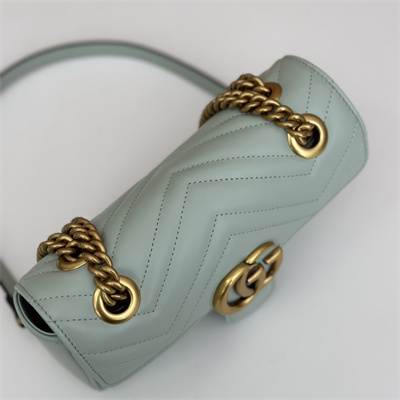 Gu.cci GG Marmont Small  Shoulder Bag Lt Green 446744