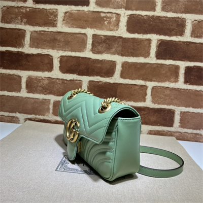 Gu.cci GG Marmont  Small Shoulder Bag Green 446744