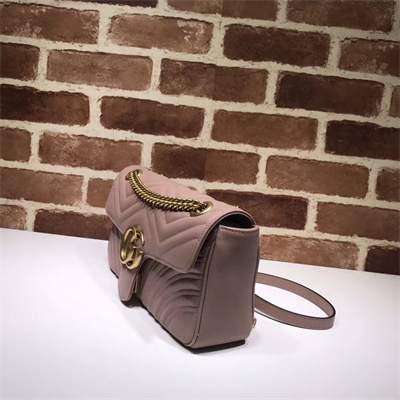 Gu.cci GG Marmont Medium Shoulder Bag Dusty Pink 443497