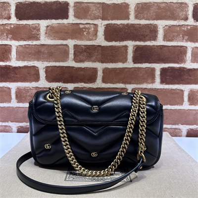 Gu.cci GG Marmont Medium Shoulder Bag Black 443497