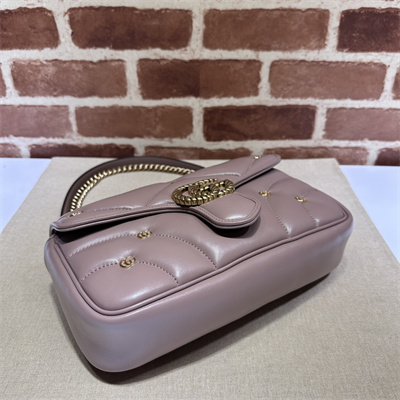 Gu.cci GG Marmont Medium Shoulder Bag Dusty Pink 443497