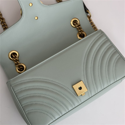 Gu.cci GG Marmont Medium Shoulder Bag Lt Green 443497