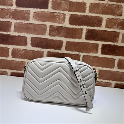 Gu.cci GG Marmont Small Shoulder Bag Grey 447632