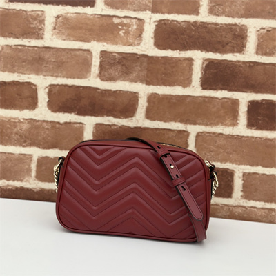 Gu.cci GG Marmont Small Shoulder Bag Burgundy 447632