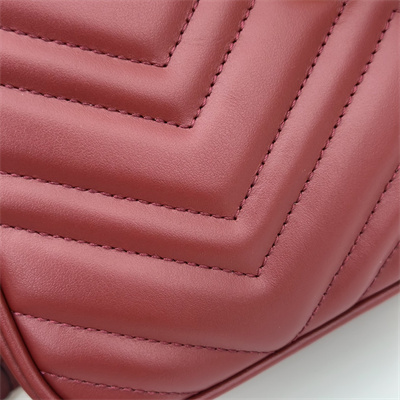 Gu.cci GG Marmont Small Shoulder Bag Burgundy 447632