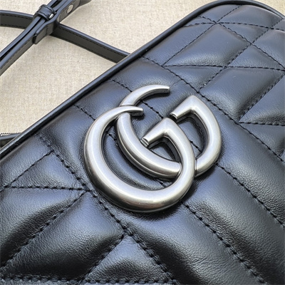 Gu.cci GG Marmont Small Shoulder Bag Black 447632