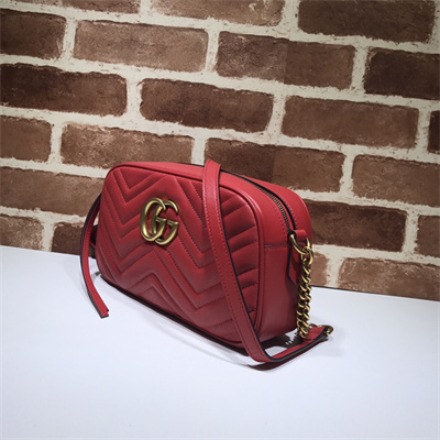 Gu.cci GG Marmont Small Shoulder Bag Red 447632