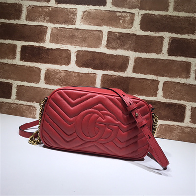 Gu.cci GG Marmont Small Shoulder Bag Red 447632