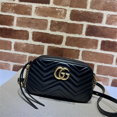 Gu.cci GG Marmont Small Shoulder Bag Black 447632