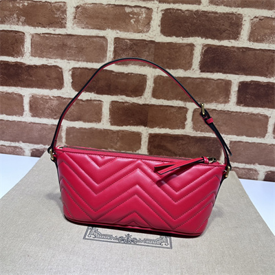 Gu.cci GG Marmont Shoulder Bag Red 739166