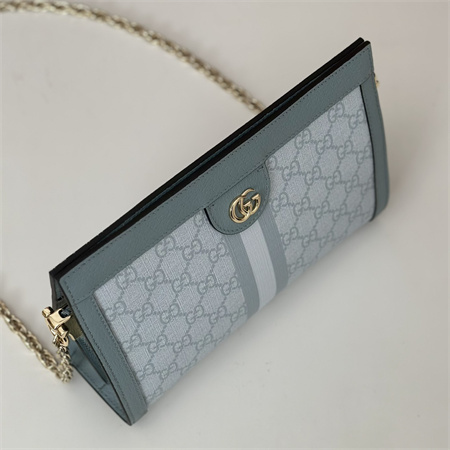 Gu.cci Ophidia GG Small Shoulder Bag Supreme Canvas Dusty Blue 503877