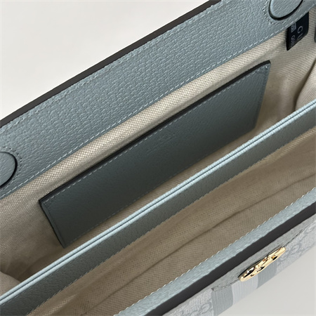 Gu.cci Ophidia GG Small Shoulder Bag Supreme Canvas Dusty Blue 503877