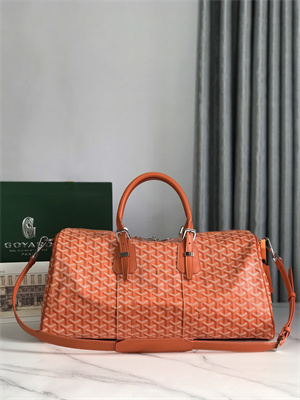Goyard Boston 45 Bag In Goyardine Canvas & Cervon Calfskin