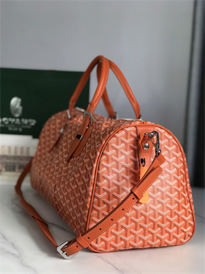 Goyard Boston 45 Bag In Goyardine Canvas & Cervon Calfskin