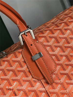 Goyard Boston 45 Bag In Goyardine Canvas & Cervon Calfskin