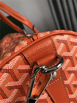 Goyard Boston 45 Bag In Goyardine Canvas & Cervon Calfskin