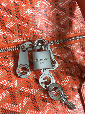 Goyard Boston 45 Bag In Goyardine Canvas & Cervon Calfskin