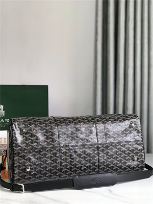 Goyard Boston 45 Bag In Goyardine Canvas & Cervon Calfskin