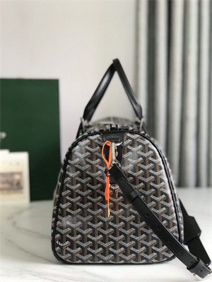 Goyard Boston 45 Bag In Goyardine Canvas & Cervon Calfskin