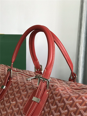 Goyard Boston 45 Bag In Goyardine Canvas & Cervon Calfskin