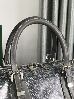 Goyard Boston 45 Bag In Goyardine Canvas & Cervon Calfskin
