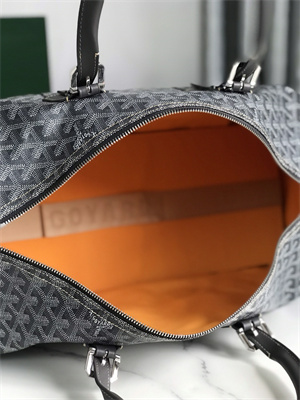 Goyard Boston 45 Bag In Goyardine Canvas & Cervon Calfskin