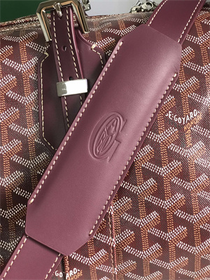 Goyard Boston 45 Bag In Goyardine Canvas & Cervon Calfskin