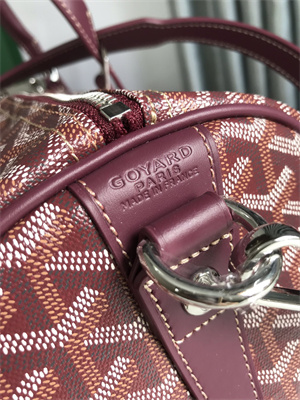 Goyard Boston 45 Bag In Goyardine Canvas & Cervon Calfskin