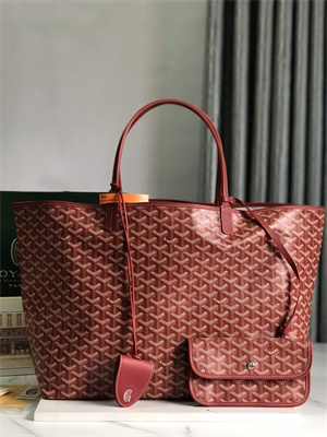 Goyard Saint Louis GM Bag In Goyardine Canvas & Chevroches Calfskin