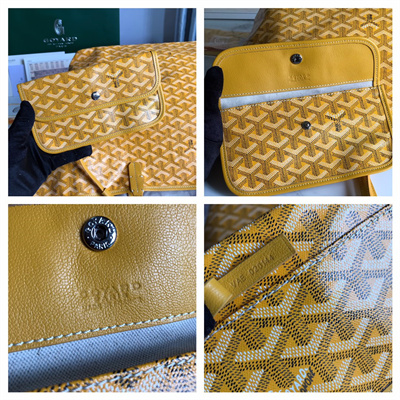Goyard Saint Louis GM Bag In Goyardine Canvas & Chevroches Calfskin