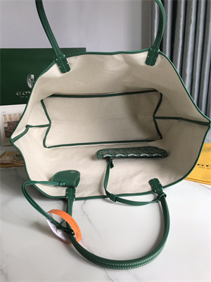 Goyard Saint Louis GM Bag In Goyardine Canvas & Chevroches Calfskin